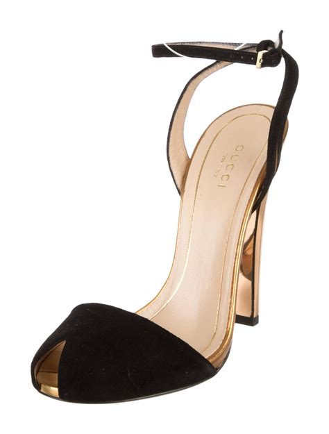 gucci gold herls|black gucci high heels.